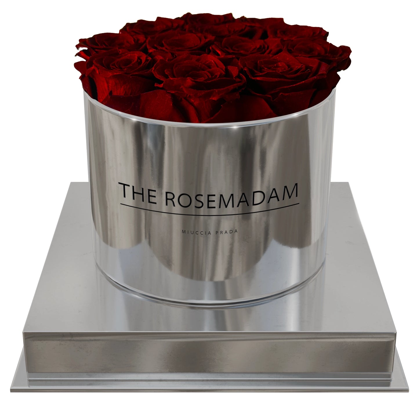 Luxury Red Roses in a Glossy Box – Elegant Preserved Flower Arrangement