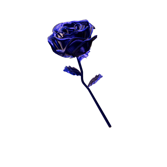 24K BLUE Forever Rose – Luxury Metal Rose Gift